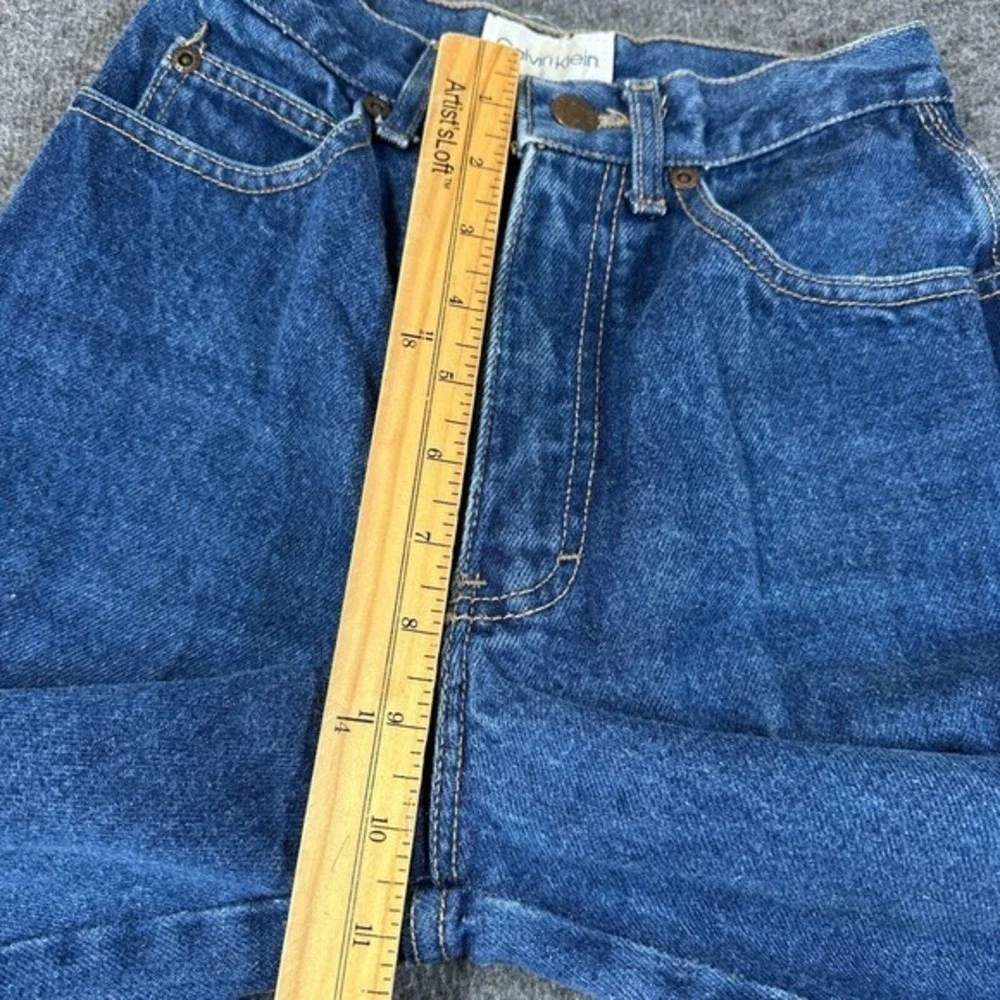 Vintage Calvin Klein High Waist Jeans Juniors 3 Dark Wash‎ Denim 22X27